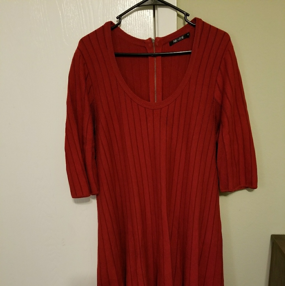 Red Nic and Zoe dress